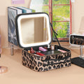 New Style Cosmetic Bag with Light and Mirror Led Light Rechargeable Portable Travel Makeup Cosmetics Cosmetics Bag Ins Style