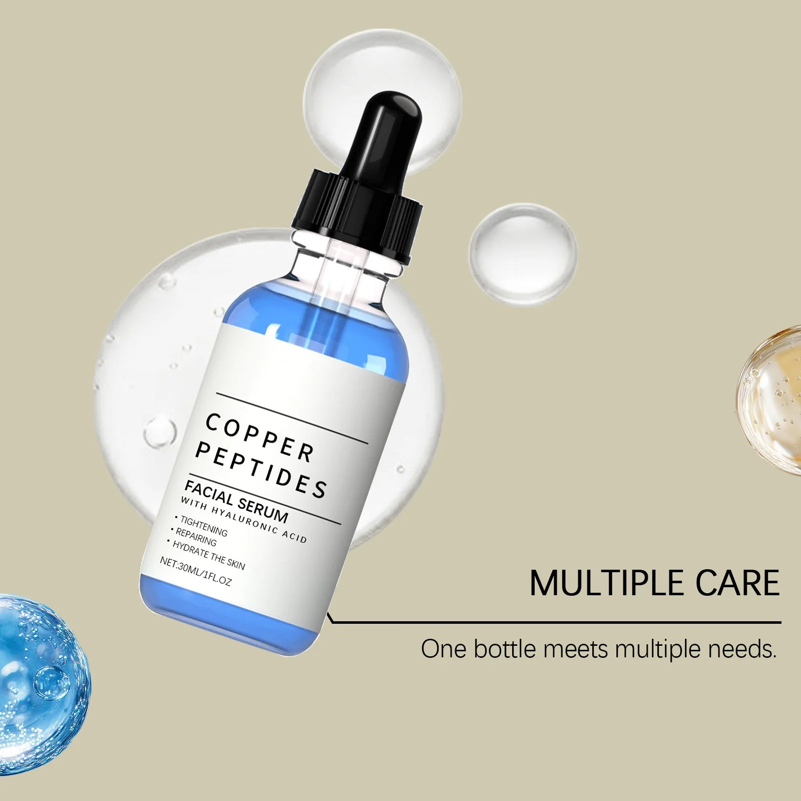 Hyaluronic Acid Moisturizing Facial Serum Hydrating Glow Boosting Face Care Essence for Dry Skin Nourishing Brighten Skincare
