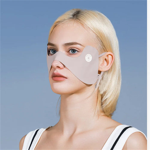 1/2pcsSummer Ice Silk Mask Sunscreen Face Scarf Solid Color Sunscreen Eye Patches UV Protection Sunscreen Veil Face Cover Riding