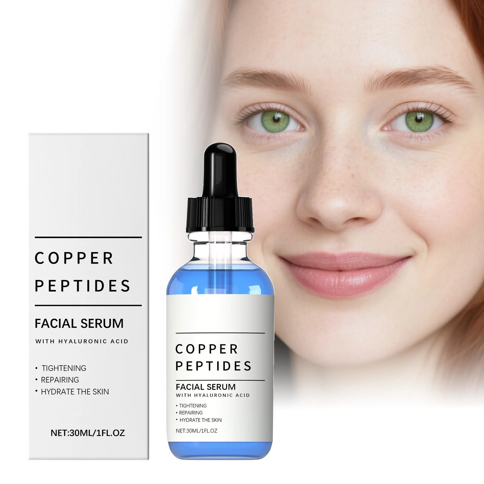 Hyaluronic Acid Moisturizing Facial Serum Hydrating Glow Boosting Face Care Essence for Dry Skin Nourishing Brighten Skincare