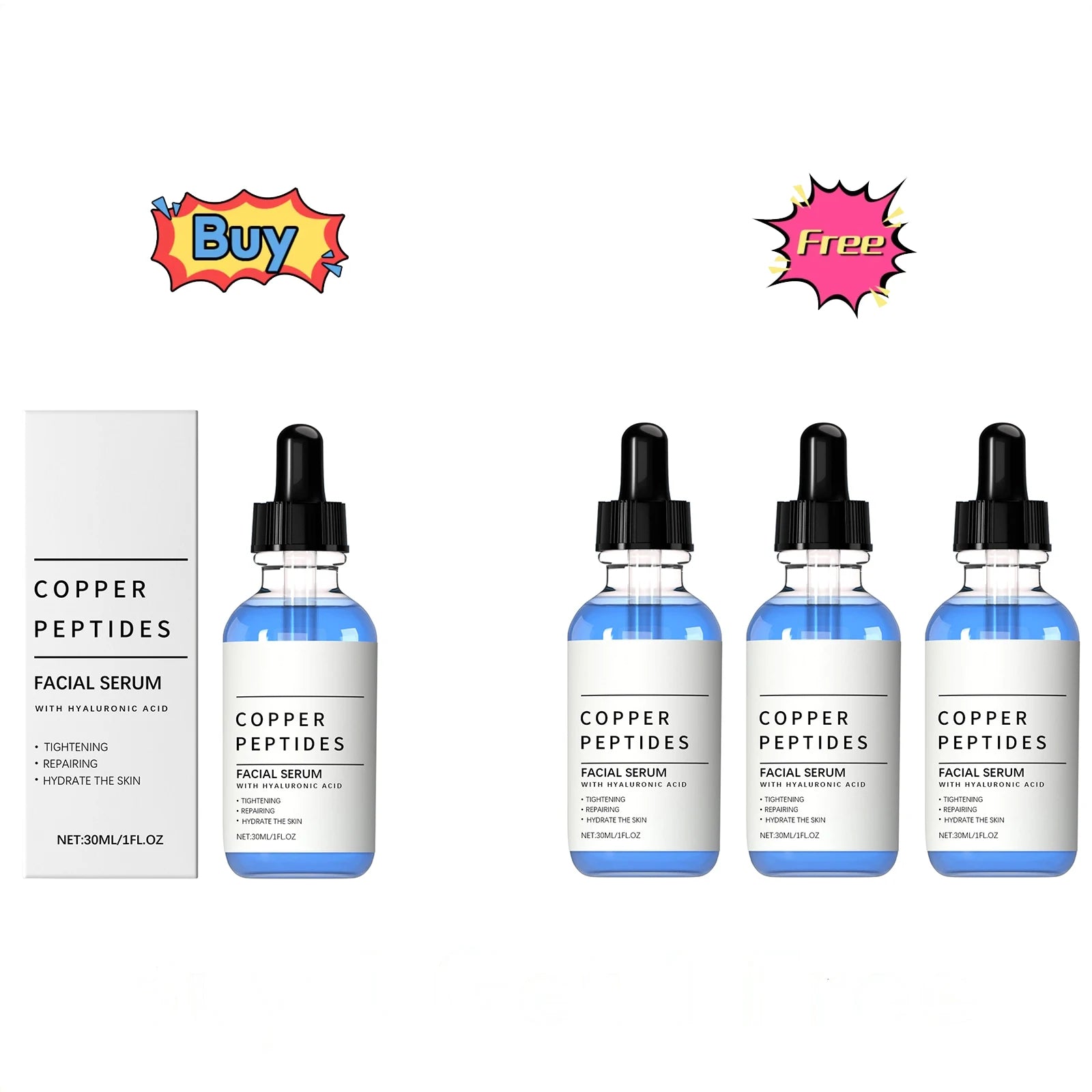 Hyaluronic Acid Moisturizing Facial Serum Hydrating Glow Boosting Face Care Essence for Dry Skin Nourishing Brighten Skincare