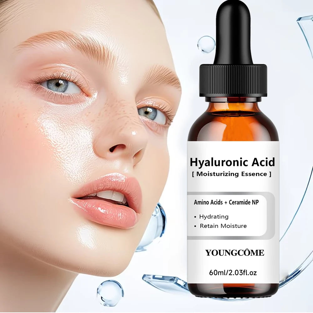 Hydrating Hyaluronic Acid Serum - Moisture Boosting Formula for Skin Repair & Dry Skin Care - 40/60ml - Suitable for All Skin Ty