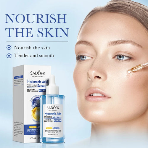 100ml SADOER Hyaluronic Acid Facial Serum Face  Firming Hydrating Essence Skin Care