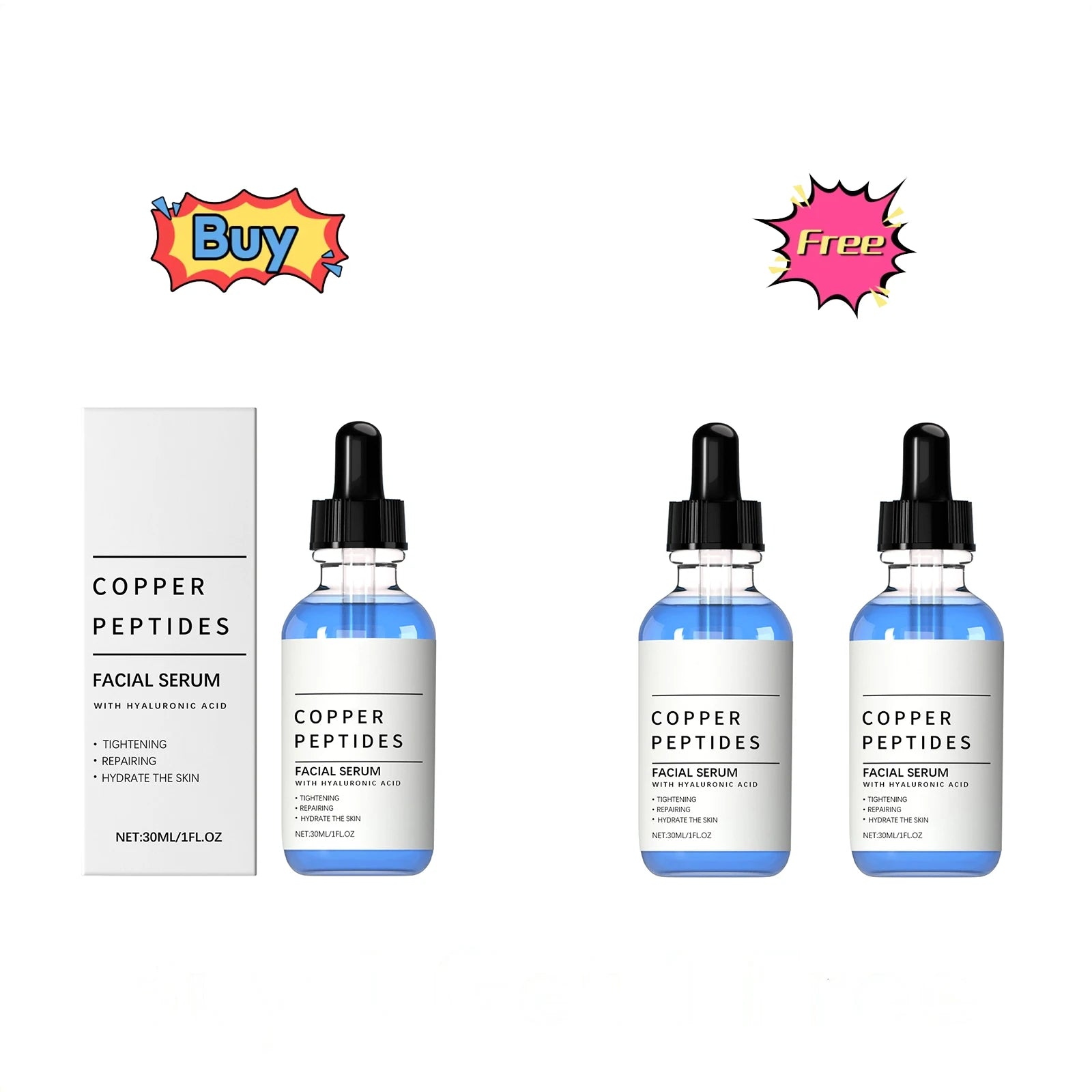 Hyaluronic Acid Moisturizing Facial Serum Hydrating Glow Boosting Face Care Essence for Dry Skin Nourishing Brighten Skincare